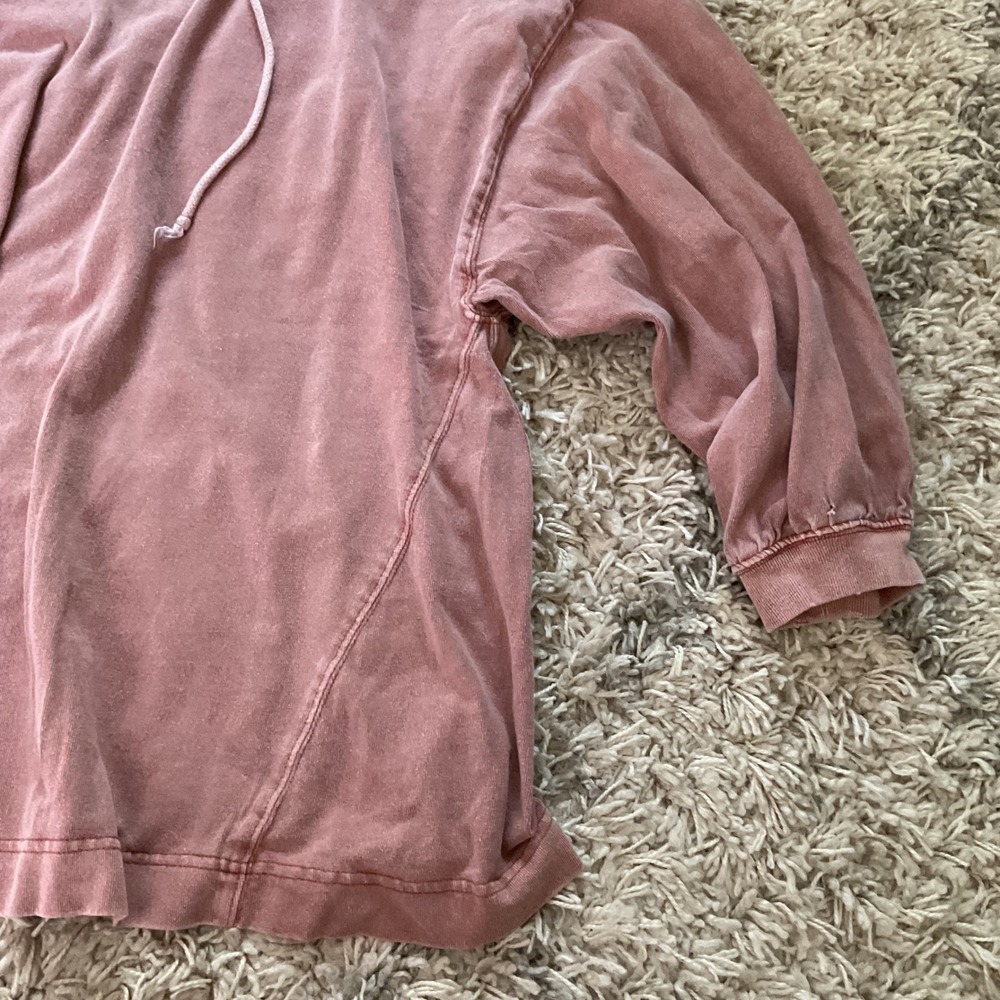 Out From Under Urban Outfitters Rose Mineral Wash Oversized Hoodie Sweatshirt - Picture 5 of 14